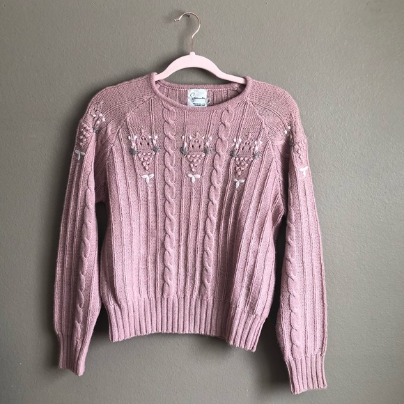 Vintage givenchy knit sweater rose pink - Picture 1 of 5